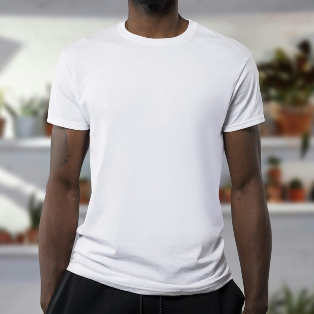Men's White Crew-Neck T-Shirt