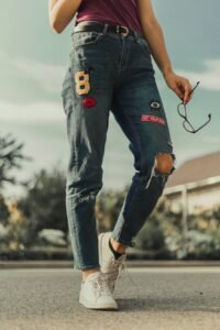 Straight Leg Blue Jeans