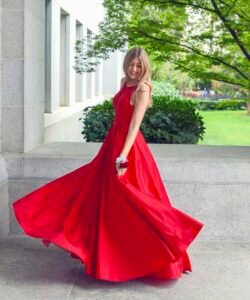 Red Sleeveless Summer Dress